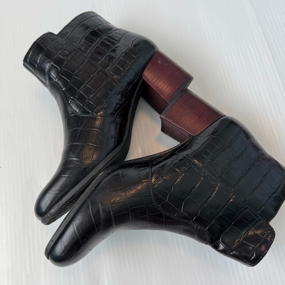 PIKOLINOS Bayona Black Croc-Pattern Ankle Boots size 39 us 8 - Picture 2 of 13